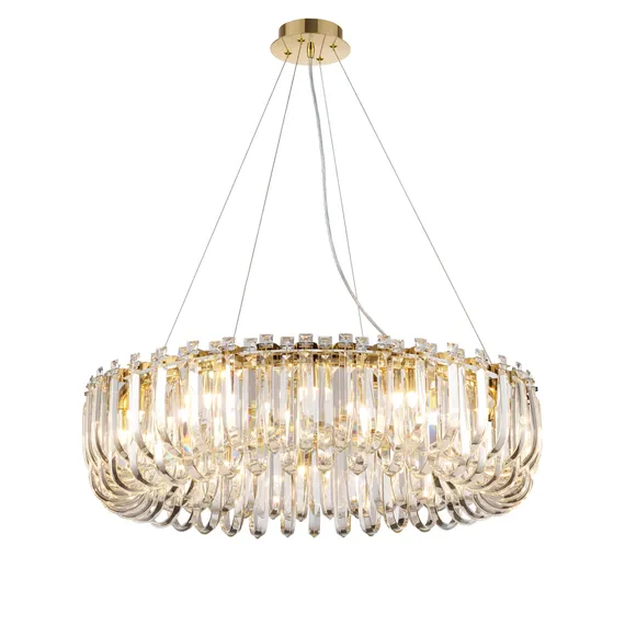 Люстра подвесная NewRgy NW052-ф800*H200(1200) H GOLD, 12×15 Вт, золотая