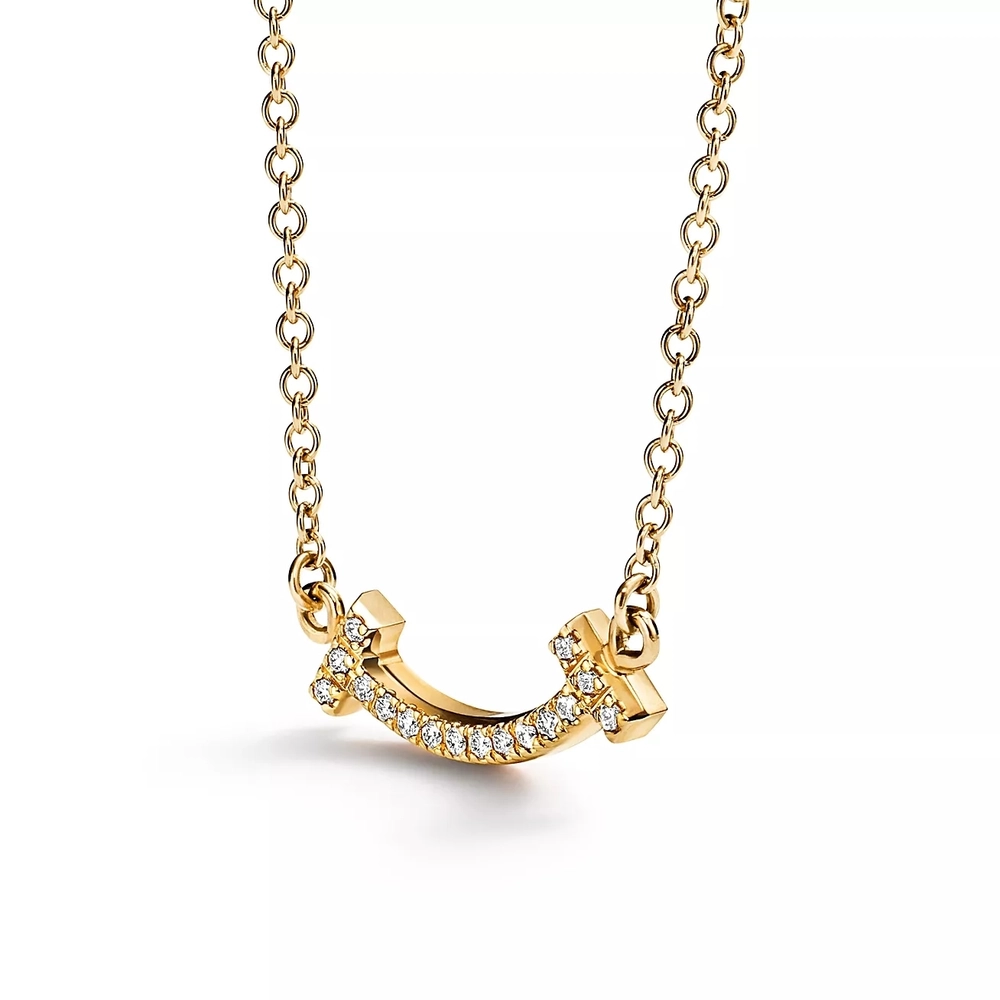 Подвеска из жёлтого золота 18к(750 проба) с бриллиантами, Tiffany💠коллекция T, ✨