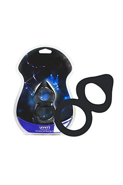 Двойное эрекционное кольцо на пенис Levett Victor (Цвет: черный)