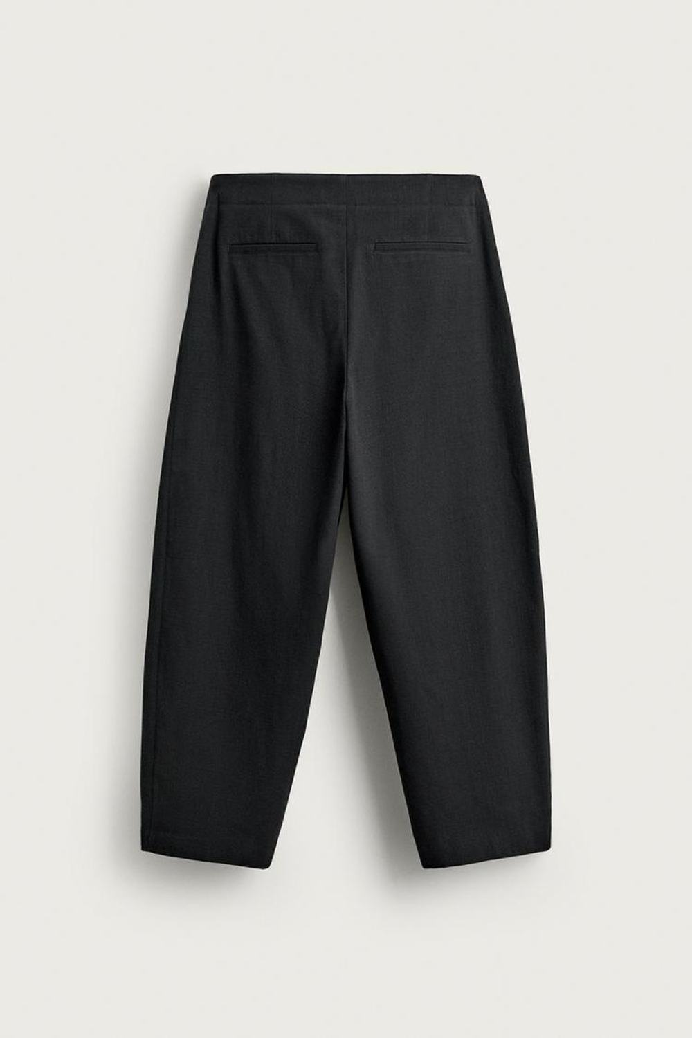ZARA БРЮКИ BALLOON FIT С ЗАПАХОМ, ЧЕРНЫЙ