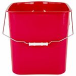 Ведро УНИВЕРСАЛЬНОЕ 25 л, КРАСНОЕ, подходит для уборочных тележек, уборки, хранения, пластик, 609755, 25EC/5