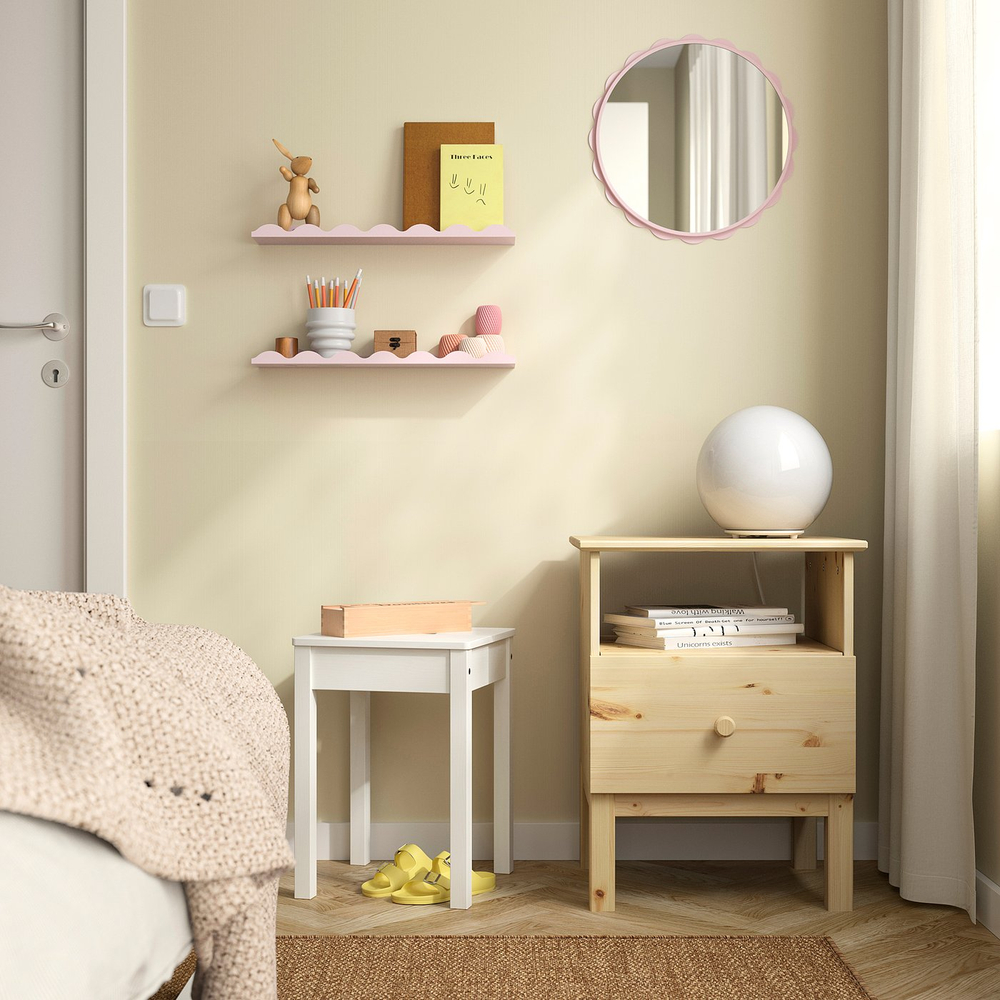 IKEA DAGGKAPRIFOL  (ИКЕА ДАГГКАПРИФОЛ)  -  Зеркало - светло-розовое 40 см
