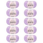 Пряжа YarnArt (ЯрнАрт) Jeans / уп.10 мот. по 50 г, 160м, 89 лаванда