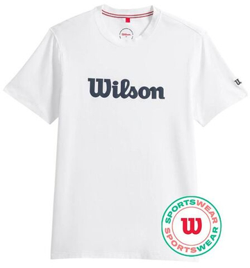 Мужская теннисная футболка Wilson Easy Street - белый (РАЗМЕР M)