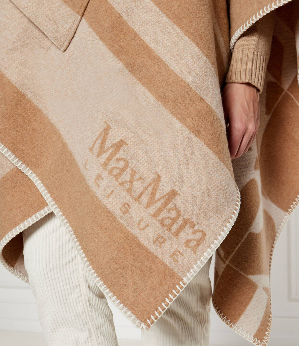 Хлопковое пончо Max Mara Leisure - коричневый(267360386)