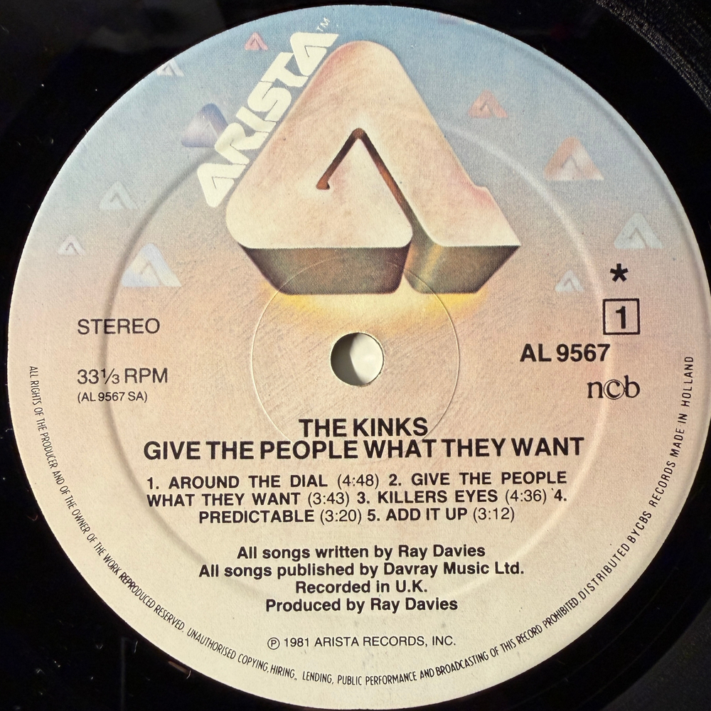 The Kinks ‎– Give The People What They Want (Скандинавия 1981г.)