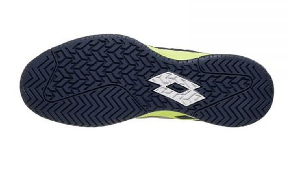 Мужские кроссовки теннисные Lotto Mirage 100 Speed - navy blue/yellow neon/all white