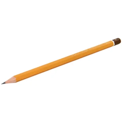 Карандаш чернографитный KOH-I-NOOR 1500, 1 шт., H, корпус желтый, заточенный, 150000H01170RU
