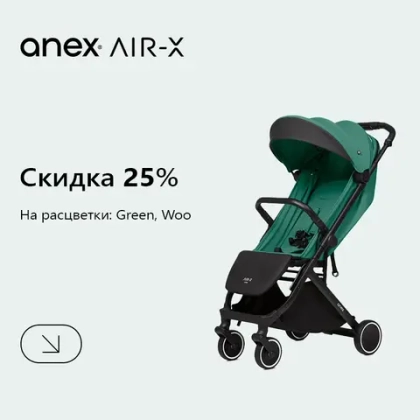 Скидка 25% на коляски Anex AIR-X!