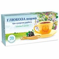 Чайный напиток "Глюкоза - норма" , ф/п, 20шт, кор. (ИП Гордеев М.В.)