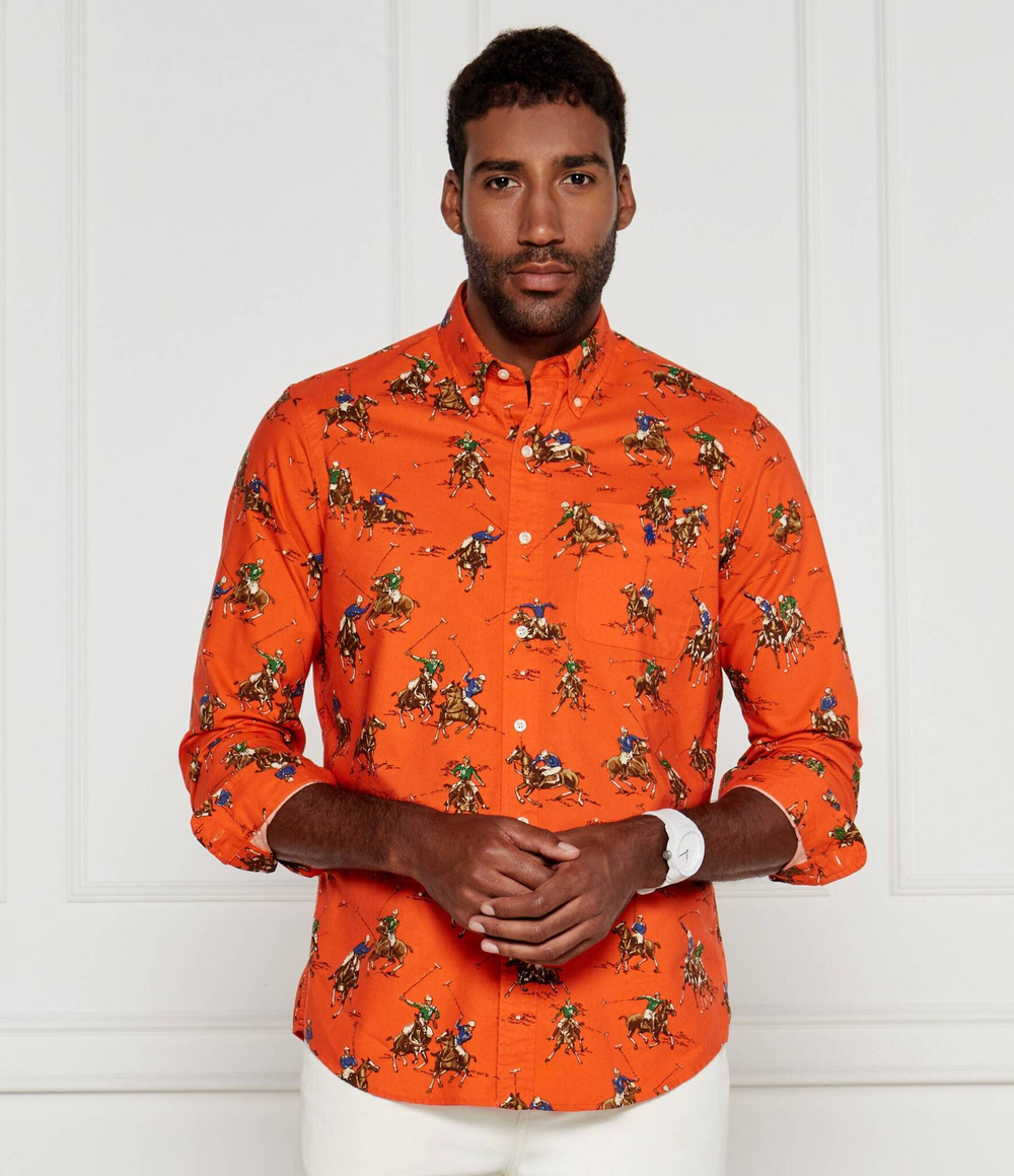 Рубашка POLO RALPH LAUREN - оранжевый(710950408)