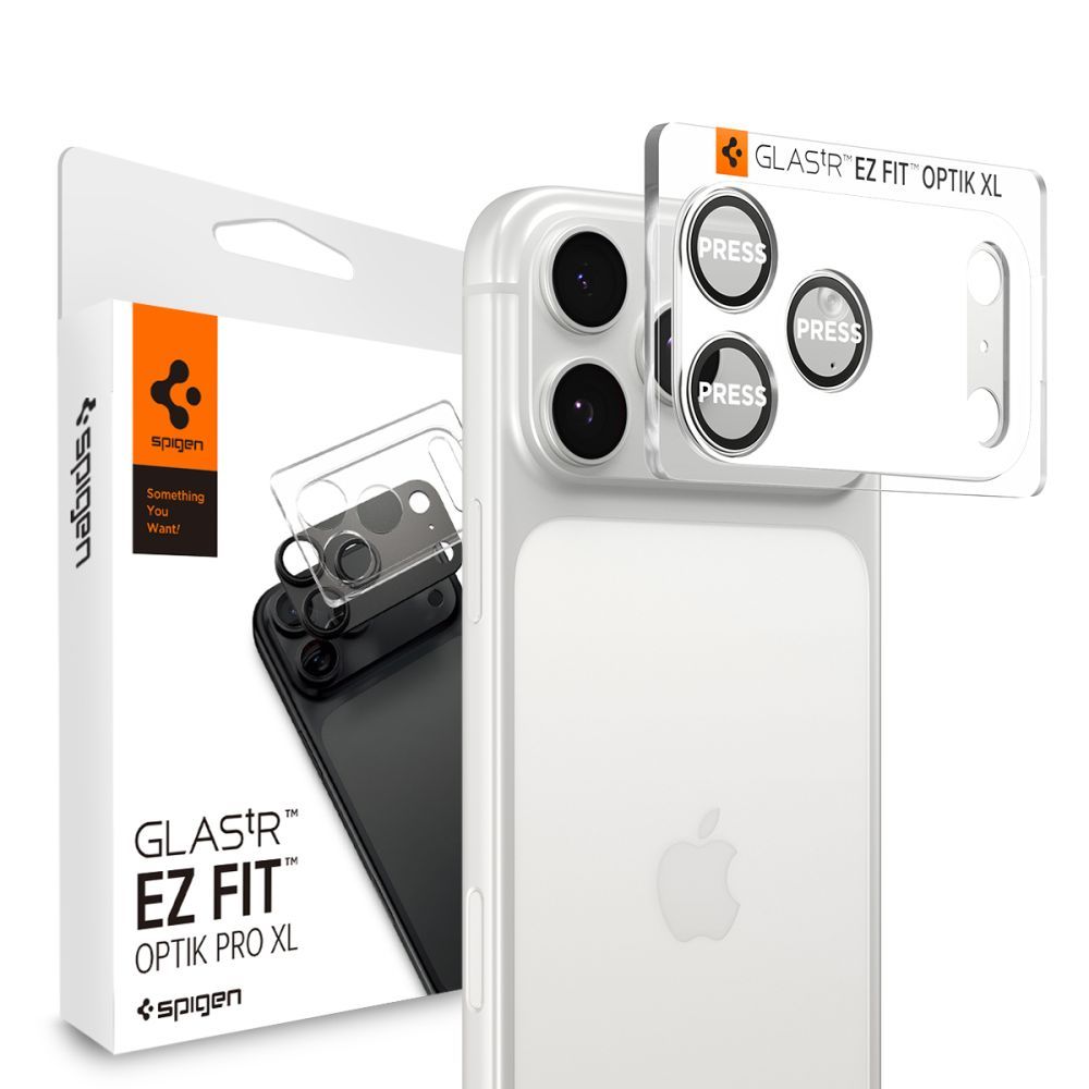 Стекло камеры Spigen optik pro XL GLAS.TR ”EZ FIT” для iPhone 17 PRO SILVER