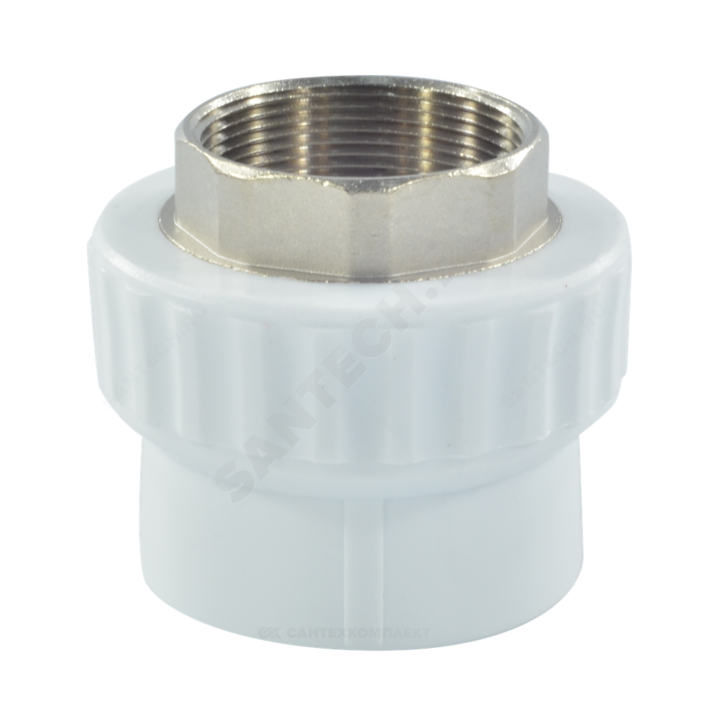 Муфта PP-R комбинированная под ключ белая Дн 32х1 1/4" ВР VALFEX 10134132