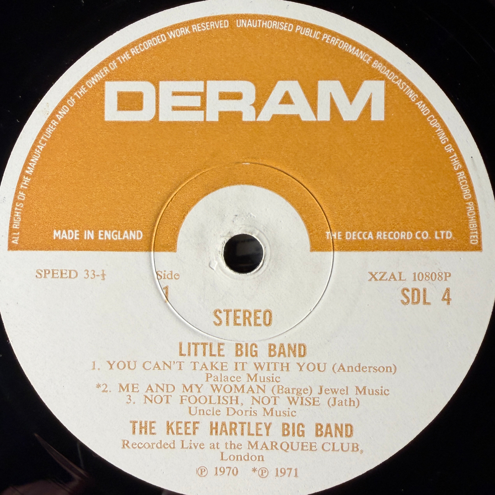 The Keef Hartley Band ‎– Little Big Band (Англия 1971г.)