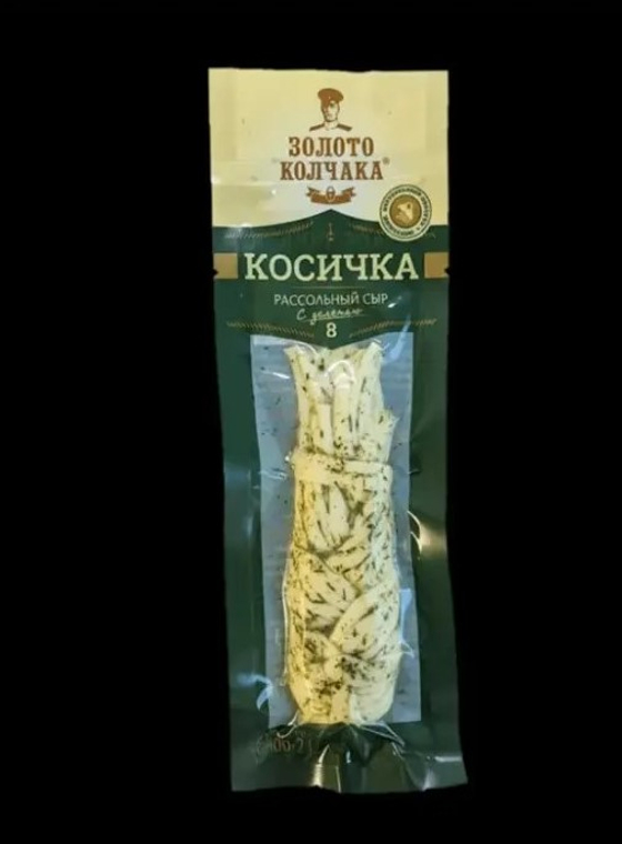 Косичка молочная с Зеленью Сыр "Золото Колчака" в/у 100гр (50шт)