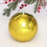 Новогодний шар 20 см «Глянец», золото