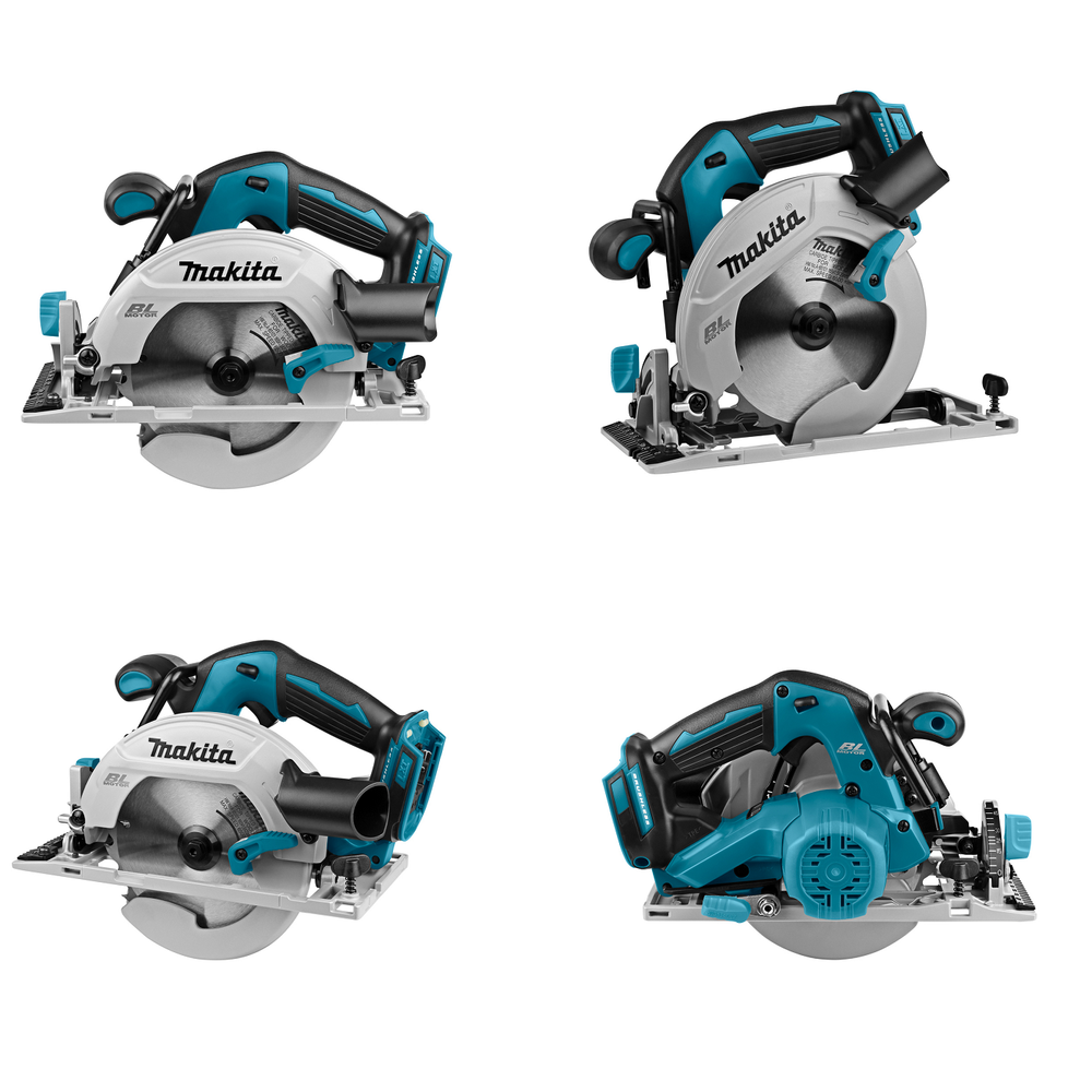 Аккумуляторная дисковая пила Makita LXT 18В диск 165 /20 мм, угол резки регулируется одним рычагом от 0 до 45°, для распиливания древесины с глубиной до 57 мм DHS680Z