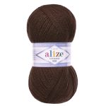 Пряжа Alize (Ализе) Lana Gold 800 / уп.5 мот. по 100 г, 730м, 026 коричневый А