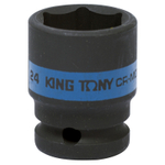 KING TONY (453524M) Головка торцевая ударная шестигранная 1/2", 24 мм