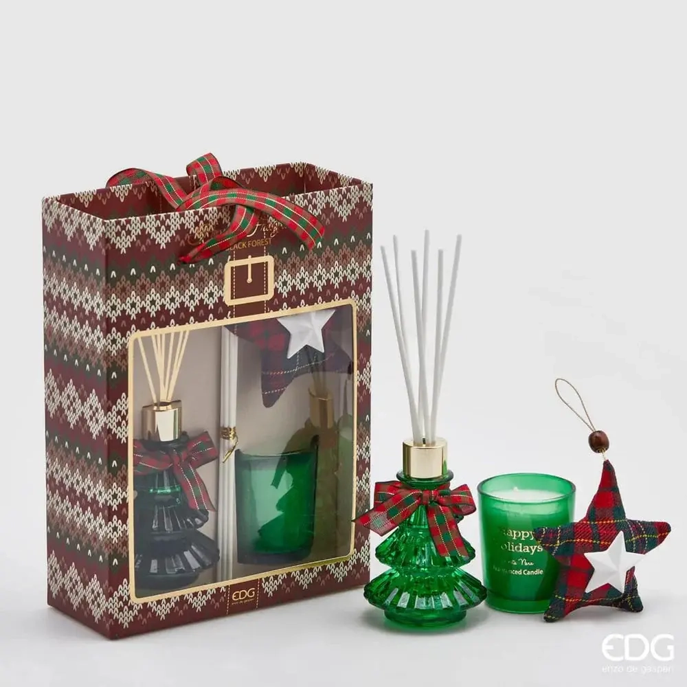 Аромат для дома + свеча, набор в сумке BLACK FOREST 70ml EDG