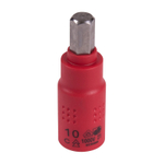 KING TONY (3025VE10) Насадка (бита) торцевая диэлектрическая 3/8", HEX, 10 мм, L = 65 мм