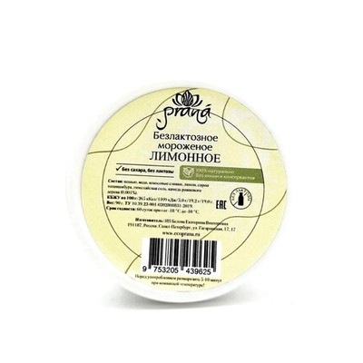 Мороженое ЛИМОННОЕ Prana, 90 г