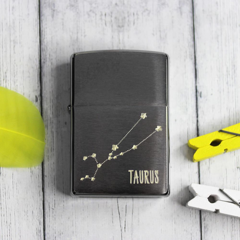 Оригинальная зажигалка zippo с гравировкой созвездия и текста на заказ