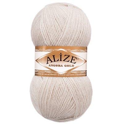 Пряжа Alize (Ализе) Angora Gold / уп.5 мот. по 100 г, 550м, 067 экрю A