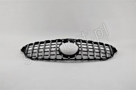 Решетка радиатора V.3 глянцево - черный + хром для Mercedes C class W205 2015-2018