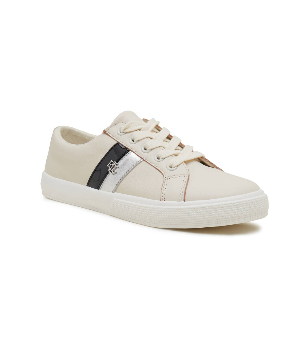 Кожаные кроссовки Janson II LAUREN RALPH LAUREN - бежевый(802940060)
