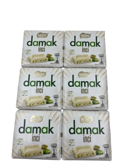 Турецкий белый шоколад Damak с фисташкой (6шт по 60гр)