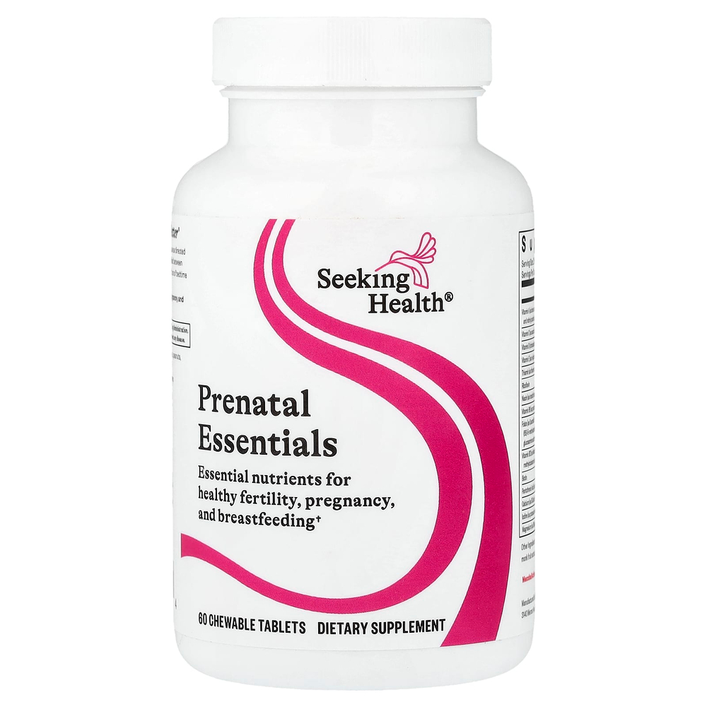 Seeking Health, Prenatal Essentials, 60 жевательных таблеток