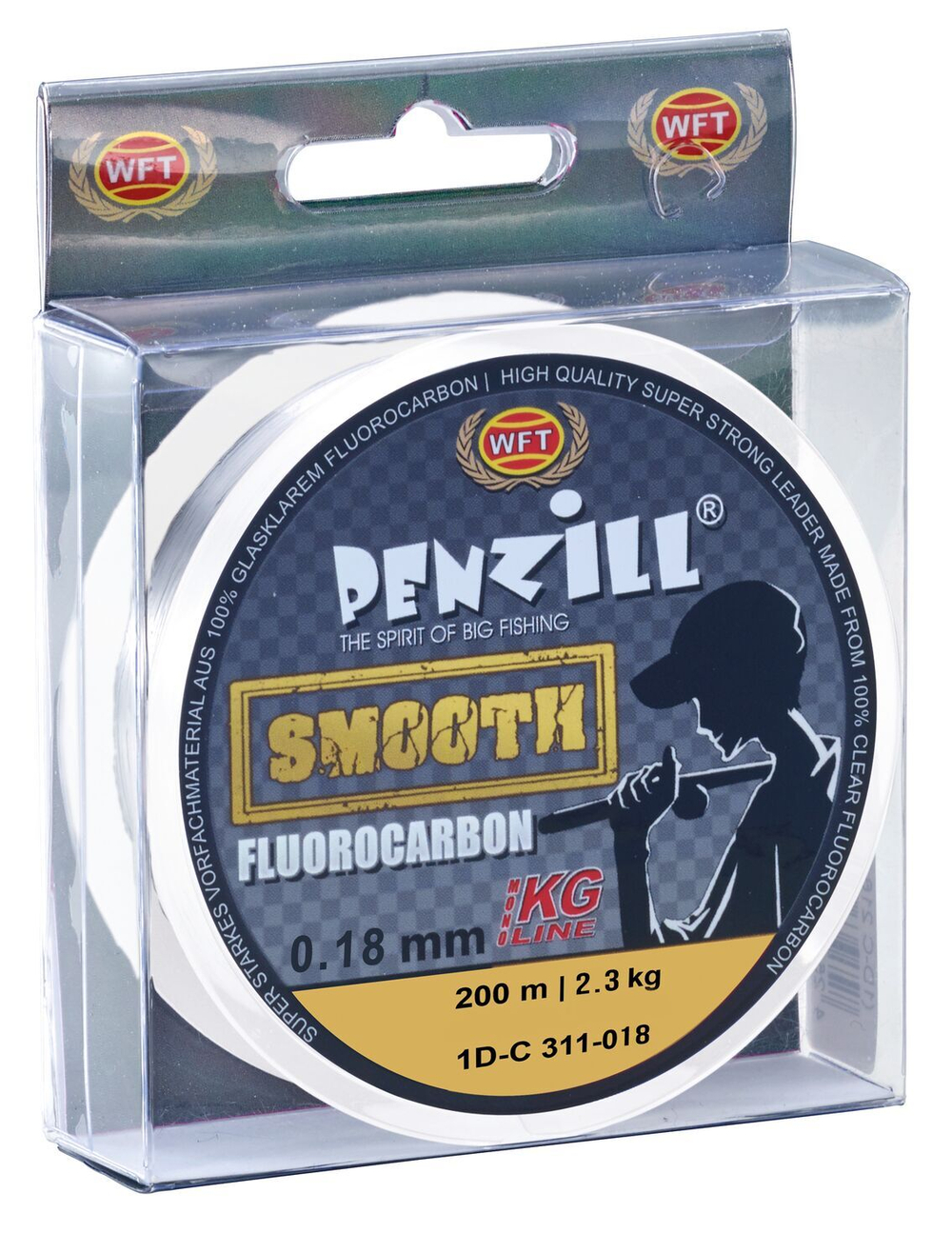 Леска монофильная WFT Penzill FLUOROCARBON Smooth 200 м, 0,18 мм