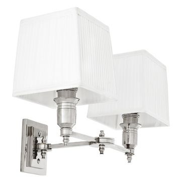 Eichholtz Wall Lamp Lexington Double, Nickel Finish