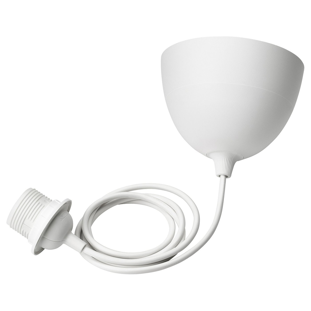 IKEA HAVSDJUP  (ИКЕА ХАВСДЙУП)  -  Патрон с кабелем - белый 1.4 м