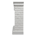 Каминокомплект: Очаг Electrolux EFP/P-2520LS N, портал Bricks 25 камень белый, белая эмаль