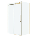 Душевое ограждение Grossman Classic 100.K33.04.140.32.00-200.K33.04.100.32.00 (140х100х195) раздвижная,золото сатин,стекло прозрачное,2 места