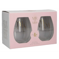 Kitchen Craft Набор из 2 бокалов для вина Mr & Mrs 590 мл EAN 5050993320949
