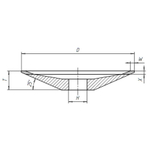 Заточной алмазный круг 12R4 (125*3/2*32)