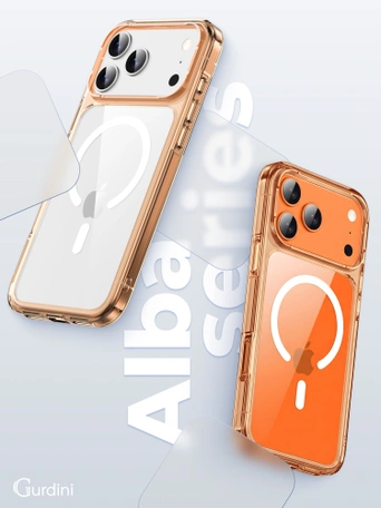 Чехол накладка iPhone 17 Pro Max / 18 Pro Max 6.9" Gurdini Alba Series Protective with Magsafe Orange