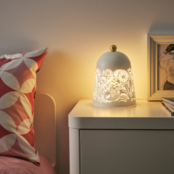 IKEA SOLSKUR  (ИКЕА СОЛСКУР)  -  Настольная светодиодная лампа — белый/латунный