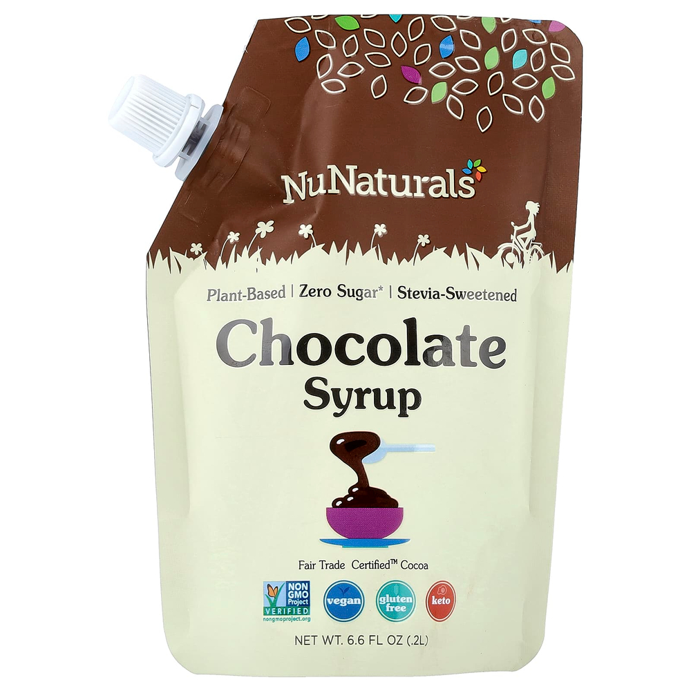 NuNaturals, шоколадный сироп, 0,2 л (6,6 жидк. унции)