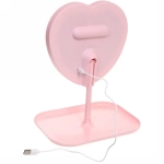 Зеркало настольное с подсветкой на подставке «Mary Touch - Heart», цвет розовый, USB, 20*29см