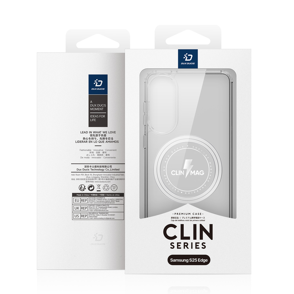 Защитный прозрачный чехол с MagSafe для Samsung Galaxy S25 Edge, серия Clin Mag Series от Dux Ducis