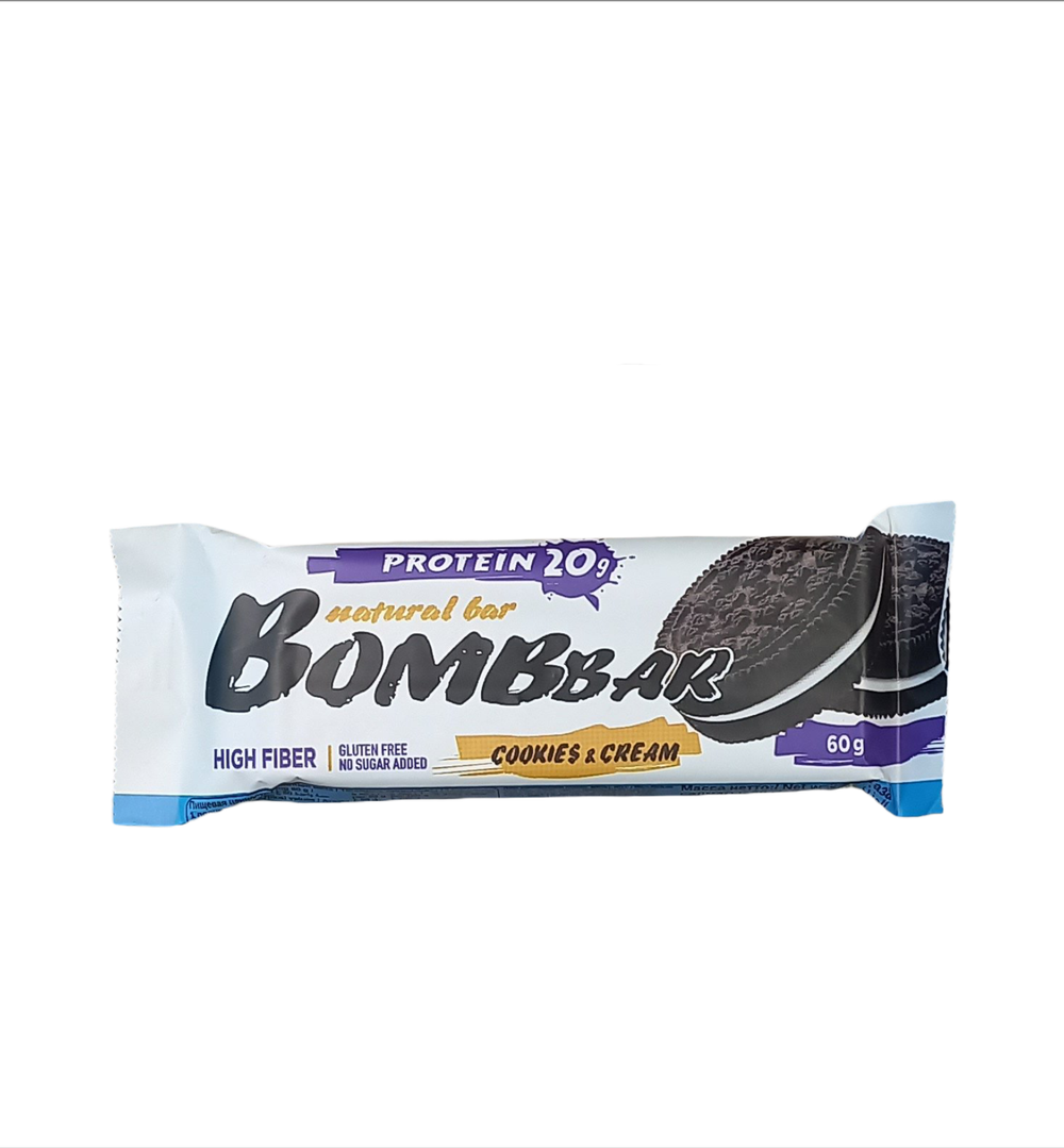 Батончик BOMBBAR со вкусом печенье крем 60гр
