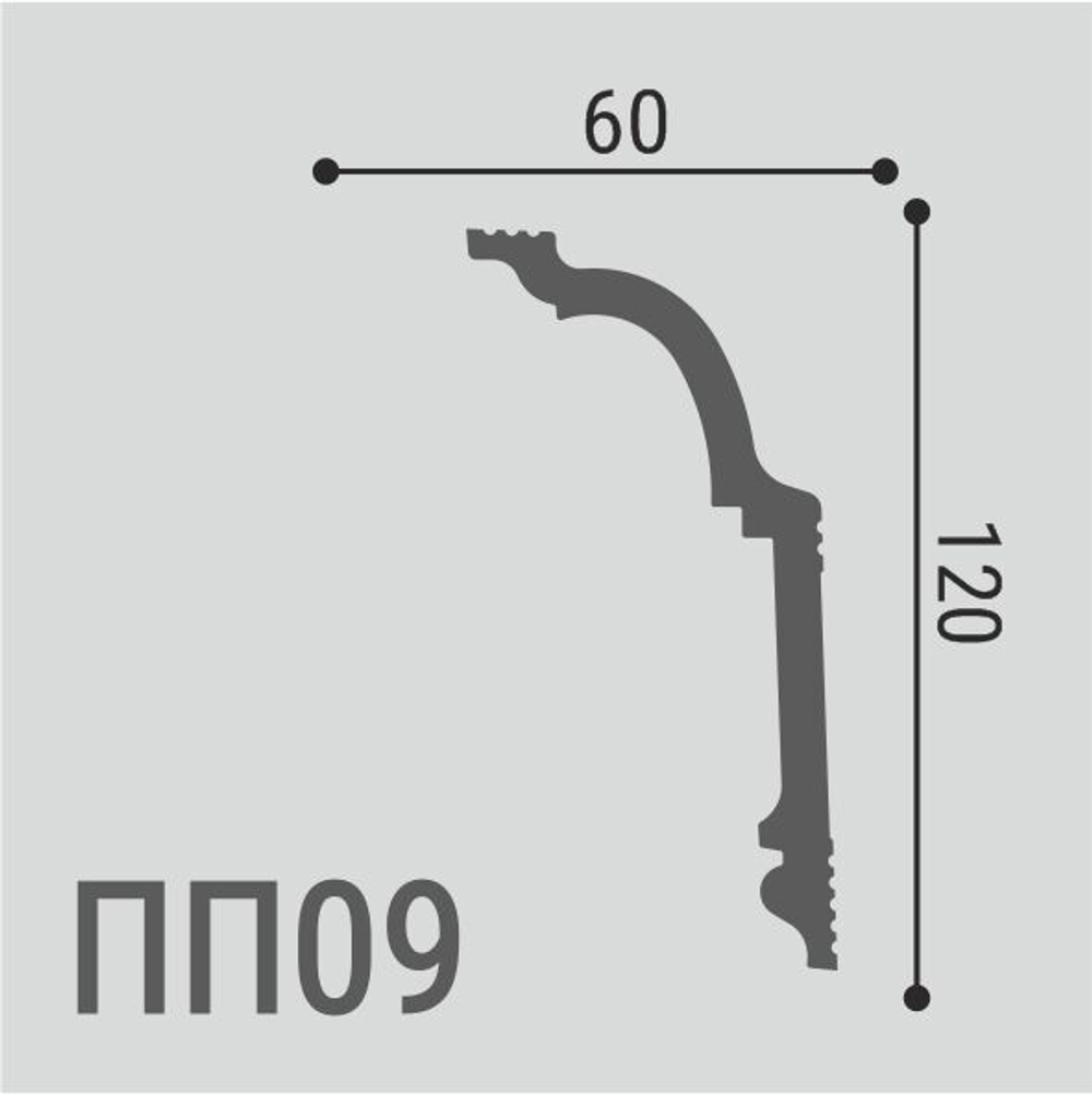 Карниз потолочный ПП 09