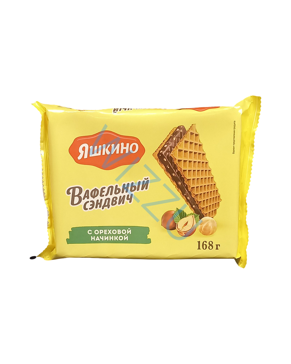 Вафли Яшкино с ореховой начинкой, 168 г