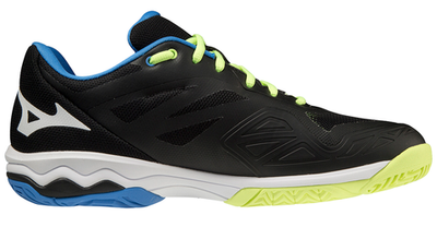 Мужские кроссовки теннисные Mizuno Wave Exceed Light AC - black/neolime/blue
