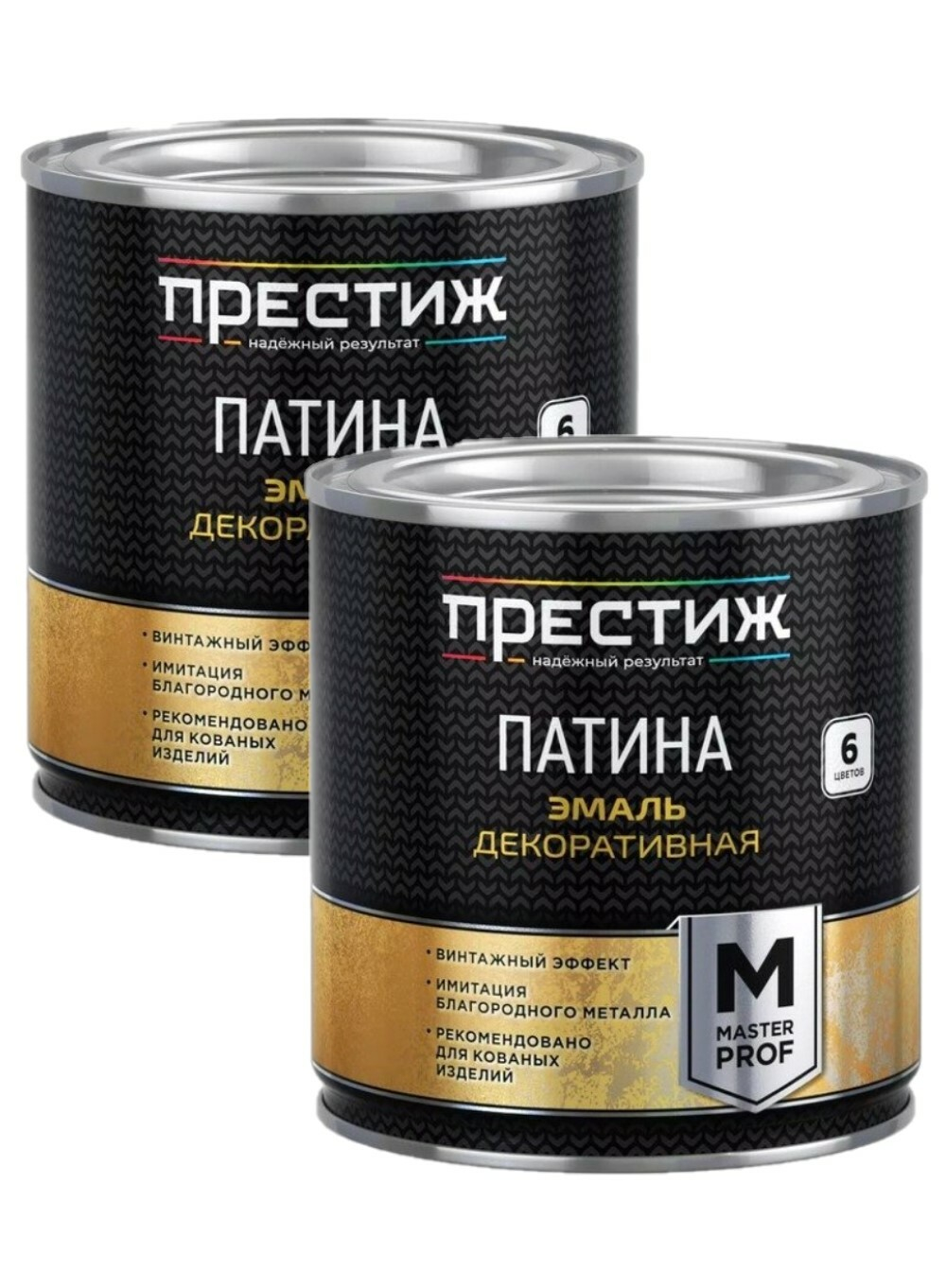 Набор Эмаль декоративная Патина красное золото 0,2 л 2шт