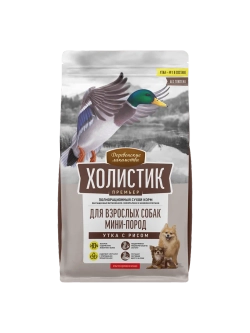 Корм для собак "Холистик Премьер " Утка с рисом 3кг